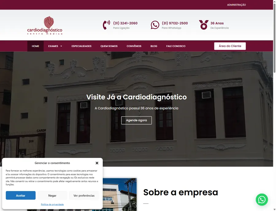 Captura de tela do projeto Cardiodiagnóstico