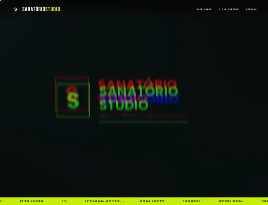 Captura de tela do projeto Sanatório Studio